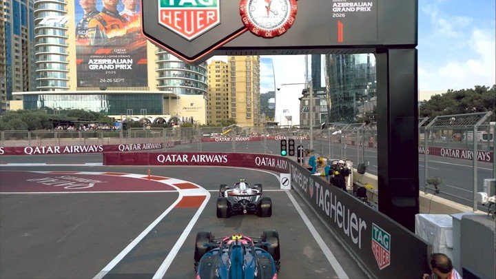 Luces verdes y acción en Bakú: comenzó la clasificación del GP de Azerbaiyán.