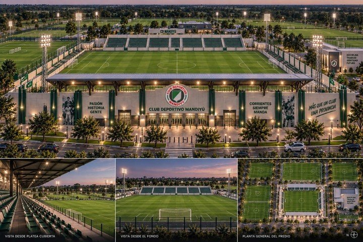 Así se proyecta el nuevo estadio de Mandiyú.