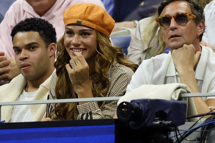 La futbolista Trinity Rodman, pareja de Ben Shelton, presente en las gradas de Flushing Meadows. Foto: AP Photo / Heather Khalifa.