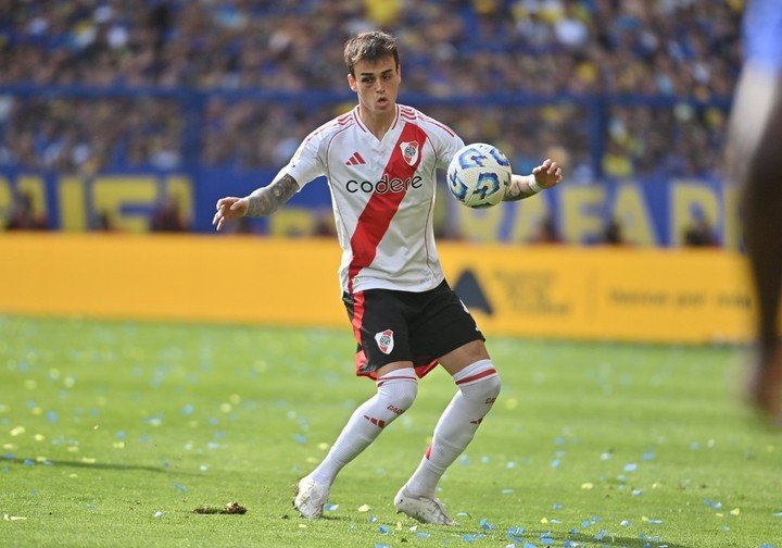 Nicolás Fonseca en la Bombonera. Foto: prensa River.
