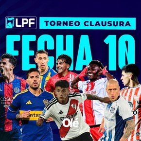 Fecha 10 del Clausura: horarios, días y TV de los 15 partidos