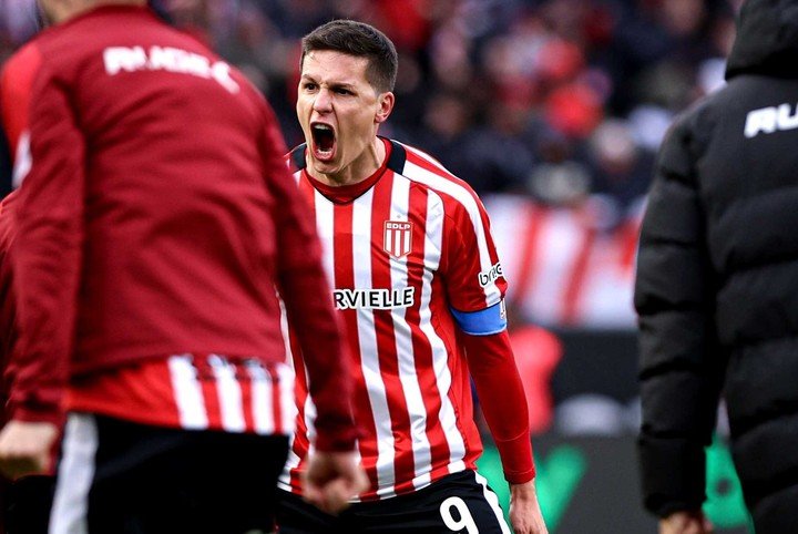 El rugido de Carrillo en UNO. Foto: prensa Estudiantes.