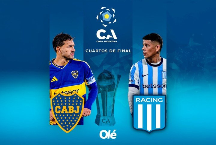 Boca - Racing, cuartos de final de la Copa Argentina.