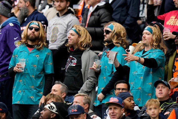 Los Jacksonville Jaguars, el equipo que más veces jugó fuera de Estados Unidos. Foto: AP Photo / Steve Luciano.