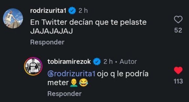 El comentario de Tobías Ramírez.