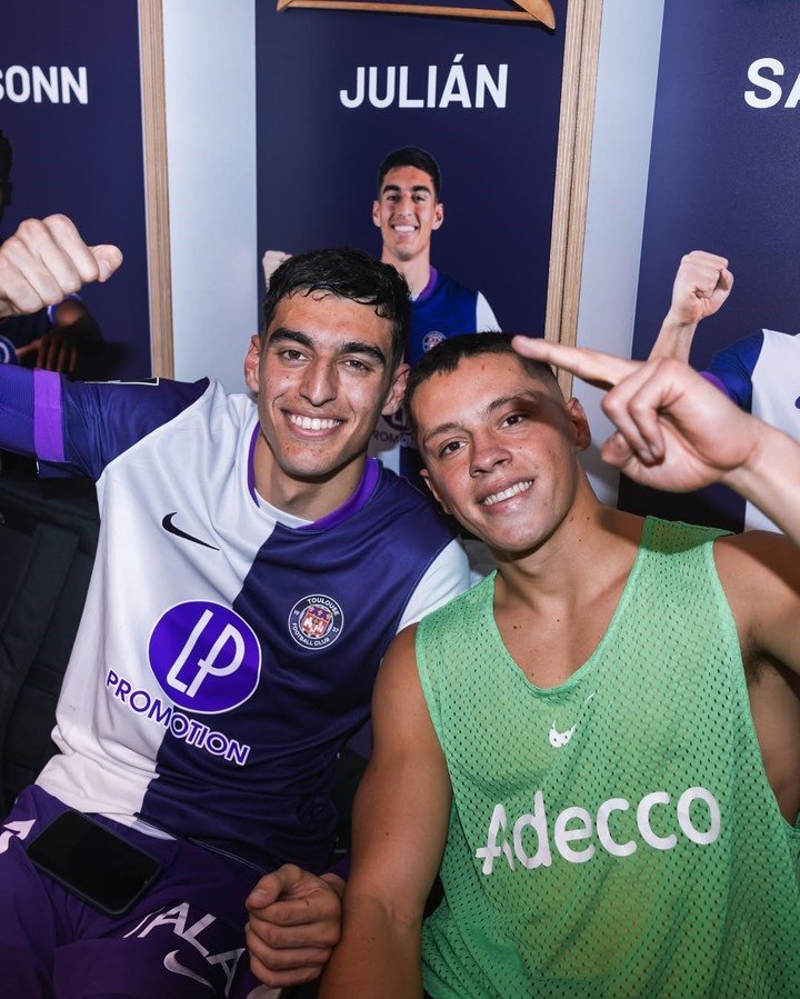 Santiago Hidalgo - Julián Vignolo - Toulouse. (Foto: @ToulouseFC)