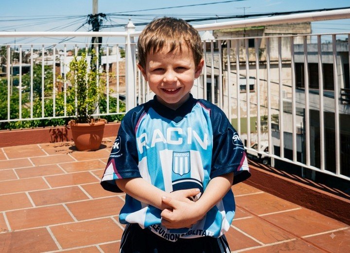 Lodico es hincha de Racing desde la cuna. 