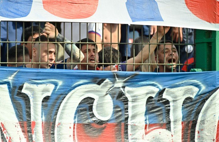 Los hinchas de San Lorenzo coparon el sector visitante.
Fotobaires.