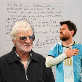 Las emotivas palabras de puño y letra que un histórico de Boca le dedicó a Leo Messi